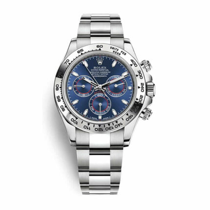 Rolex Daytona Cosmograph 116509 “White Gold Blue Dial” Mirror Clone Quality
